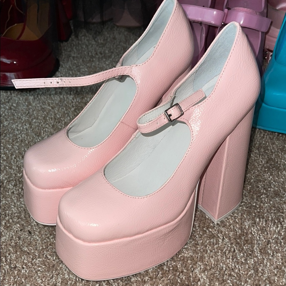 Brand new jeffrey Campbell Pink Platform Mary Jane Shoes